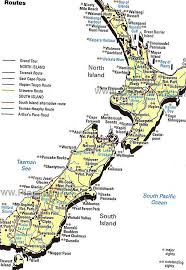 Mountain chains extending the length of new zealand provide a barrier for the prevailing westerly winds, dividing the country into dramatically different climate. Neuseeland Karte Karte