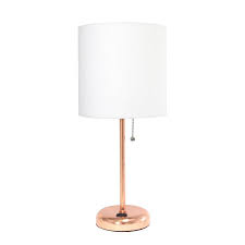 Limelights 19 5 In Rose Gold Incandescent Table Lamp With Fabric Shade Lt2024 Rgd In 2020 Gold Room Decor Rose Gold Rooms Gold Bedroom Decor