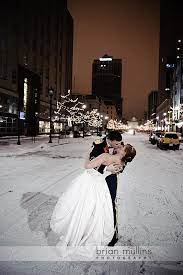 Downtown Raleigh Is A Beautiful Scene For A Wedding Portrait Even In The Snow Raleigh Downtownraleig North Carolina Venues Winter Wedding Wedding Dresses