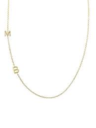 Asymmetrical Mini Letter Necklace Two Letters Made To Order Ships 3 Weeks From Order Date Letter Necklace Initial Necklace Fashion Necklace