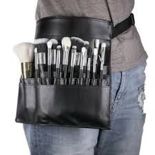 makeup brush belt a bag black faux
