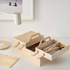 Klammemacka Desk Organizer Natural Plywood 13 X8 Ikea Desk Organization Diy Desk Accessories Kids Desk Organization