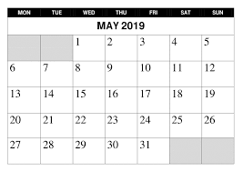 May 2019 Printable Google Calendar Holiday Calendar Printable Calendar Printables Federal Holiday Calendar