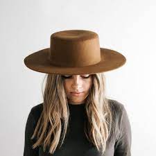 The Dahlia Is A Women S Boater Hat With A Super Stiff Brim And Flat Crown She Is Also Known As A Stiff Brim Fedora In 2021 Hat Fashion Women Hats