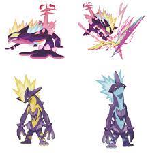 Official artwork of Gigantamax Toxtricity, Amped Form and Low Key Form  Toxticity : rnintendo
