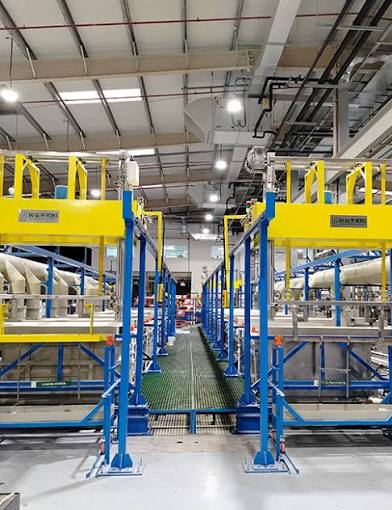 Electroplating and anodizing plant