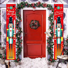 Christmas decoration outdoor images pics happy. Merry Christmas Decor Banners Year Outdoor Indoor Christmas Decorations Welcome Bright Red Xmas Porch Sign Hanging For Home Buy At A Low Prices On Joom E Commerce Platform