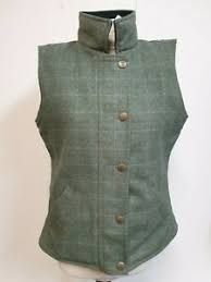 details about womens hoggs of fife field pro green teed wool gilet bodywarmer uk l 12 eu 40