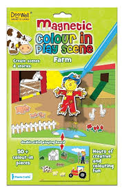 Doowell Activity Charts Magnetic Farm Colour In Play Scene