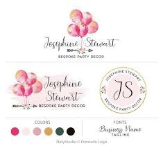 Premade Logo Package Party Decor Logo Photography Logo Boutique Logo Branding Kit Bespoke Party Logo Party Logo Wedding Planner Logo Boutique Logo