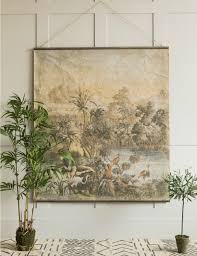 Extra Large Aged Jungle Print Wall Chart Home In 2019