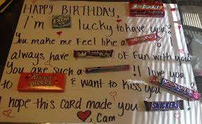 55 cool gifts to give your boyfriend this christmas it's time to go christmas shopping and you need to know what to get your boyfriend. Birthday Candy Card Could Be Used For Birthday Or Valentines Day Birthday Cards For Boyfriend Cute Birthday Gift Candy Cards