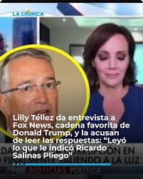Lilly Téllez, senadora opositora, generó polémica tras una entrevista en  Fox News (canal favorito de Trump), donde criticó a Sheinbaum y apoyó  designar a cárteles como terroristas. ¿Qué opinas de las declaraciones