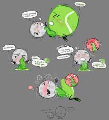 battle for dream island critterscrawl golf ball (bfdi) object  shows tennis ball (bfdi) 