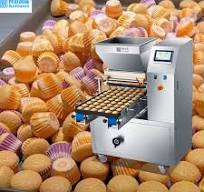 Bakery Machine Medium Save Labor Cost Full Automatic Cake Depositor Filling  Cutting Roller Rotary Oven for Swiss Roll Cake