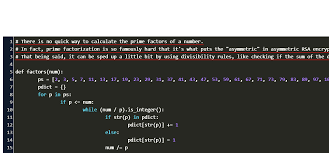 The multiplicity of a prime factor p of n is the largest exponent m for which p m divides n.the tables show the multiplicity for each prime factor. Python Prime Factors Code Example