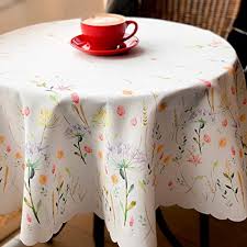 4.chic and casual dining table. Non Iron Stain Resistant Table Cloth Fashionable Table Cover Perfect For Home Or Restaurants 4 Colours Different Shapes Table Protection Dining Room Ecru Easter Tablecloth Round 50 Buy Online In