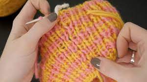You could stripe by knitting two rows (back and forth or in. Knit In Multiple Colors Alternating Rows Becky Stern Youtube