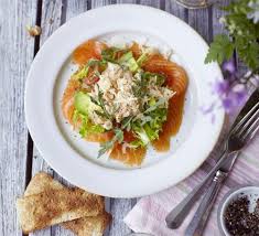 Smoked Salmon Salad With Crab Dressing Recipe Salmon Salad Crab Dressing Recipe Bbc Good Food Recipes