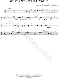 Louis Armstrong What A Wonderful World Sheet Music Clarinet Solo In G Major Download Print Sheet Music Louis Armstrong What A Wonderful World