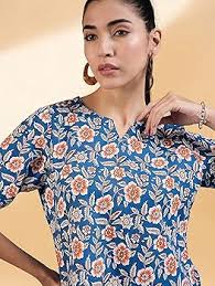 Buy Bee M Pee Designer Floral Regular Fit (Tops for Women_Royal Blue S) at  Amazon.in