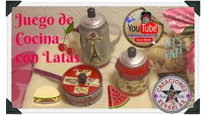 Juego De Cocina Con Latas De Aluminio Manualidades