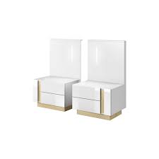 Maybe you would like to learn more about one of these? Bmf Arco White 2 Bedside Tables 60cm Wide 2 Drawers Led Light White High Gloss 2pcs Banburymodernfurniture Co Uk