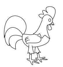 Draw a simple shape for the tail in this step. Rooster Drawing Easy At Paintingvalley Com Explore Collection Of Rooster Drawing Easy