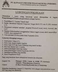 Lowongan kerja pt keihin indonesia terbaru april 2021. Lowongan Kerja Terbaru Pt Kawasan Industri Wijayakusuma Persero Hingga 21 Nov 2016 Rekrutmen Lowongan Kerja Bulan April 2021