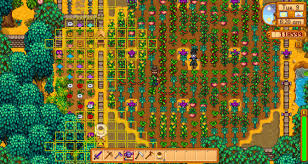 Displays The Range Of Sprinklers Scarecrows And Bee Houses So You Can Ensure Your Crops Are Watered Won T Be Eaten By Crow Bee Houses Stardew Valley Display