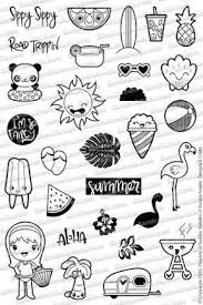 Fun In The Sun Stamp Set The Sassy Club Dessin Kawaii Coloriage Dessin