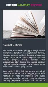 Kalimat definisi dan deskripsi diajarkan untuk kelas 10 bahasa indonesia. Contoh Kalimat Definisi Fur Android Apk Herunterladen