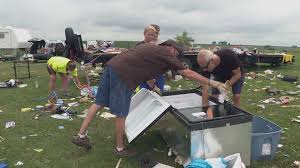 Campground community is stuck cleaning up after severe weather wrecks the  area