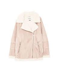 Faux Suede Biker Jacket With Faux Fur Interior Coats And Jackets Clothing Woman Pull Amp Bear Netherlands