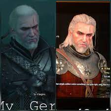 Shaved on the sides, short on top, and a pony tail. My Husband S Geralt Left Vs My Geralt Right Witcher