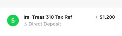 My Stimulus Payment Came Through A Few Minutes Ago I Used Cashapp For My Dd Stimuluscheck