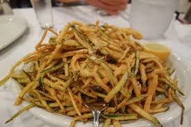 Set up an assembly line of a plate of flour, the plate of eggs and a plate of bread crumbs. Fried Zucchini Picture Of Carmine S Italian Restaurant Times Square New York City Tripadvisor
