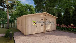 Box auto realizzati in legno massiccio sp. Garage In Legno 6x6m Per Auto Da Giardino Gardendeco