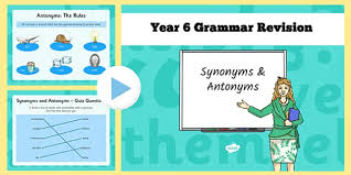 Synonyms antonyms homonyms dictionary and thesaurus. Year 6 Grammar Revision Guide And Quick Quiz Synonyms And Antonyms