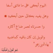 اليوم أبكي على ما فاتني أسفا وهل يفيد بكائي حين أبكيه واحسرتاه لعمر ضاع أكثره فالويل إن كان باقيه كماضيه بهاء الد Math Arabic Calligraphy Math Equations