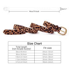 Details About Womens Leopard Print Leather Belt For Pants Jeans Waist Belt With Alloy Buckle