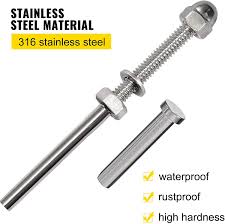 Shop aluminium or stainless steel cable railing systems from stairsupplies. Buy Vevor 22 Packs Cable Railing Kit T316 Stainless Steel Swage Threaded Stud Fitting 1 8 Stainless Steel Cable Railing System Terminal Tensioner For Stair Deck Railing Wood And Metal Post Online In
