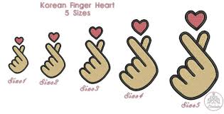 Korean Finger Heart Dainty Kpop Finger Heart Charm Korean Heart Charm Hand Heart Symbol Love Hand Gestur Finger Heart Machine Embroidery Designs Heart Symbol