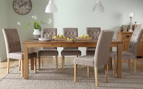 Highbury Oak Extending Dining Table With 4 Regent Oatmeal Fabric Chairs Furniture Choice Oak Extending Dining Table Furniture Choice Oak Dining Table