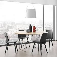 3.5 out of 5 stars Row Round Dining Tables Elegant And Modern Temahome Row 120 Cm 74 X 120 X 120 Cm H X W X D Oak Veneer Chrome Steel Feet