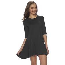 Juniors About A Girl Graphic Swing Dress Black Dresses For Juniors Junior Dresses Casual Dresses