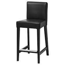 henriksdal bar stool with backrest brown black glose black width 18 1 2 learn more ikea in 2021 bar stools stool black bar stools