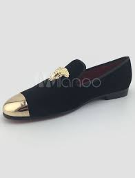 Men Loafers 2020 Black Metal Cap Toe Slip On Shoes Casual Business Shoes Loafers Men Business Casual Shoes Mens Fashion Casual