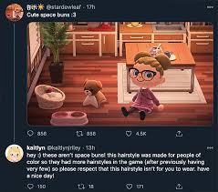 In wild world, city folk and new leaf, the player can change their character's hairstyle by visiting harriet at shampoodle. Don T Wear Them If You Re White Animal Crossing Gamers Accused Of Cultural Appropriation Over Virtual Afro Puff Hairstyles Rt Usa News