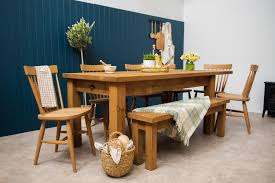 If you're looking for a timeless wooden extending dining table, consider one of our light or dark wood tables for a farmhouse inspired dining room. Extendable Rustic Dining Table Square Legs Grain Frame